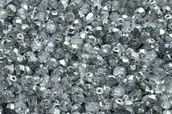 4mm Czech Fire Polish Round Bead, Crystal Labrador, 50 pieces Cheap