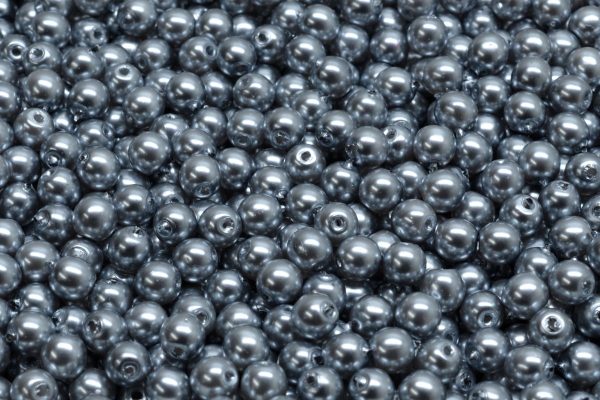 4mm Czech Round Druk Bead, Blue Grey Pearl, 50 pieces Sale