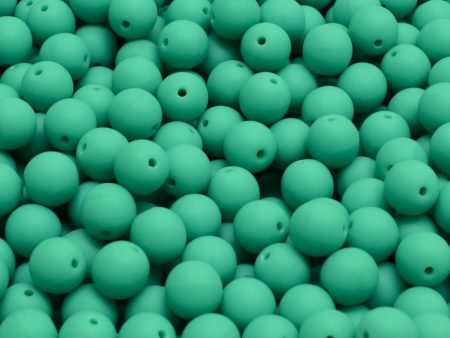 6mm Czech Round Druk Bead, Matte Turquoise Green, 50 pieces Hot on Sale