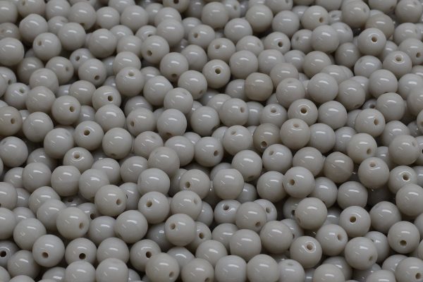 4mm Czech Round Druk Bead, Ashen Grey, 50 pieces Sale