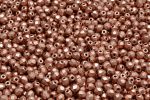 3mm Czech Fire Polish Round Bead, Matte Metallic Copper, 50 pieces Supply