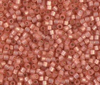 Miyuki Delica Bead 10 0, DBM0622, Dyed Peach Silver Lined Alabaster Supply