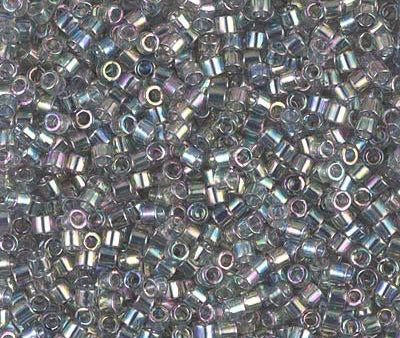 Miyuki Delica Bead 10 0, DBM0107, Transparent Gray Rainbow Gold Luster Fashion