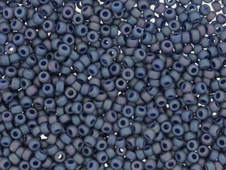 Miyuki 11 Round Seed Bead, 11-4703, Matte Opaque Glazed Batberry AB Discount