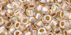 Toho 6 0 Round Japanese Seed Bead, TR6-994, Gilt Lined  AB Crystal For Discount