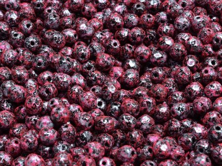 4mm Czech Fire Polish Round Bead, Tweedy Pink, 50 pieces Cheap