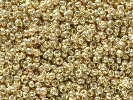 Miyuki 11 Round Seed Bead, 11-5101, Duracoat Galvanized Pale Gold Online Sale