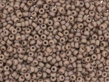 Miyuki 11 Round Seed Bead, 11-4694, Matte Opaque Glazed Beige AB Fashion