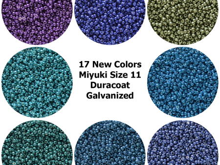 Miyuki 11 Round Seed Bead, Duracoat Galvanized Set, 17 Colors Fashion