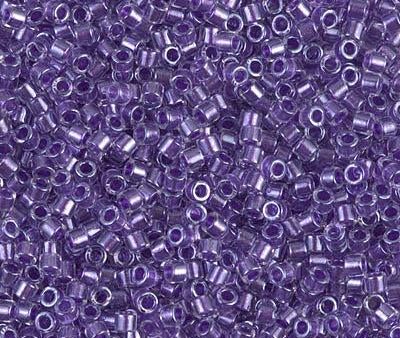 Miyuki Delica Bead 10 0, DBM0906, Sparkling Purple Lined Crystal Discount