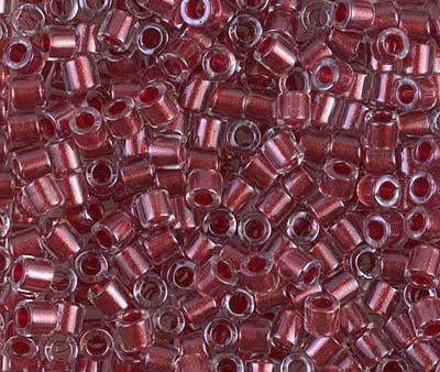 Miyuki Delica Bead 8 0, DBL0924, Sparkling Cranberry Lined Crystal Fashion