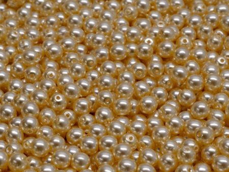 4mm Czech Round Druk Bead, Champagne Pearl, 50 pieces Online Sale