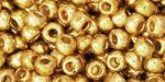 Toho 6 0 Round Japanese Seed Bead, TR6-557PF, Galvanized Gold PermaFinish, 20 grams Online Sale