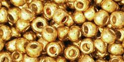 Toho 6 0 Round Japanese Seed Bead, TR6-557PF, Galvanized Gold PermaFinish, 20 grams Online Sale