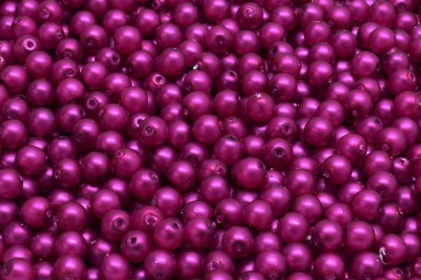 4mm Czech Round Druk Bead, Matte Fuchsia Pearl, 50 pieces Online Hot Sale