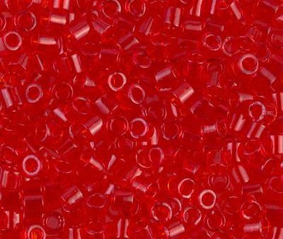 Miyuki Delica Bead 8 0, DBL0704, Transparent Red Orange Hot on Sale