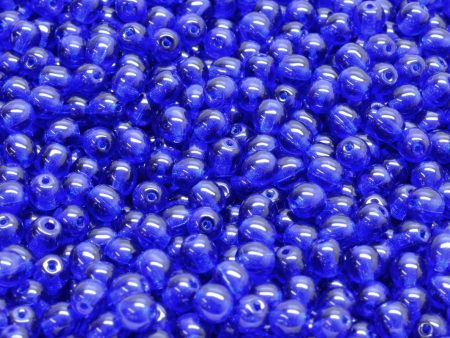 4mm Czech Round Druk Bead, Dark Sapphire, 50 pieces Cheap