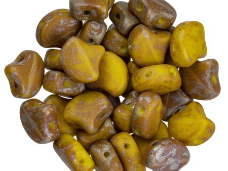 Ginko Beads, Matte Opaque Yellow Rembrandt, 8 grams on Sale