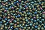 4mm Czech Round Druk Bead, Iris Green, 50 pieces For Sale