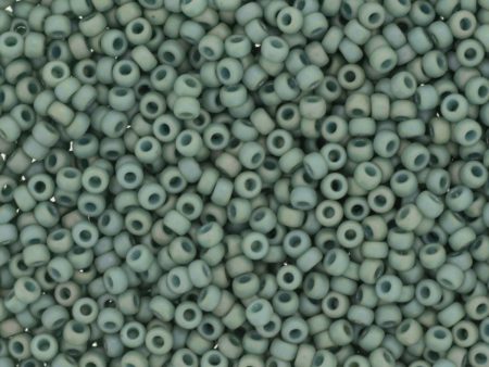 Miyuki 11 Round Seed Bead, 11-4701, Matte Opaque Glazed Sea Opal AB For Sale