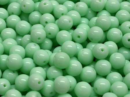 6mm Czech Round Druk Bead, Light Honeydew, 50 pieces For Cheap