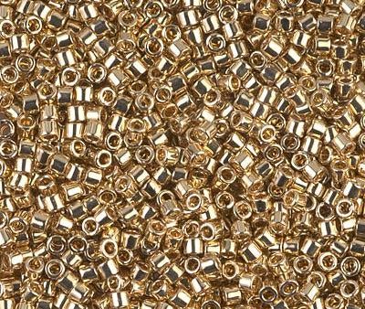 Miyuki Delica Bead 10 0, DBM0034, 24kt Gold Light Plated on Sale