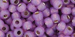 Toho 6 0 Round Japanese Seed Bead, TR6-2108, Silver Lined  Milky Amethyst, 20 grams For Cheap