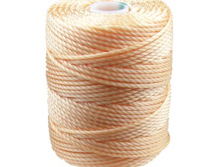 C-Lon Tex 400 Heavy Weight Bead Cord, Apricot ,1.0mm, 36 Yard Spool Sale