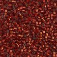 Miyuki Delica Bead 10 0, DBM0603, Dyed Silver Lined Brick Red For Cheap