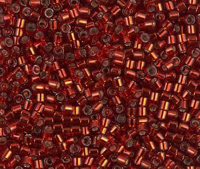 Miyuki Delica Bead 10 0, DBM0603, Dyed Silver Lined Brick Red For Cheap