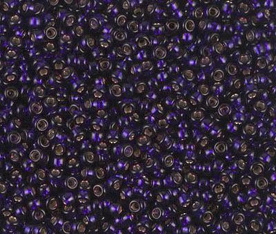 Miyuki 11 Round Seed Bead, 11-1426, Dyed Silver Lined Dark Purple Online Sale