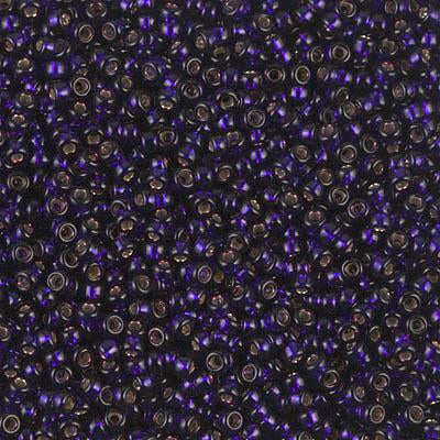 Miyuki 11 Round Seed Bead, 11-1426, Dyed Silver Lined Dark Purple Online Sale