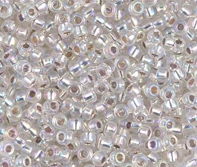 Miyuki 8 Round Seed Bead, 8-1001, Silver Lined Crystal AB, 10 grams Online Sale