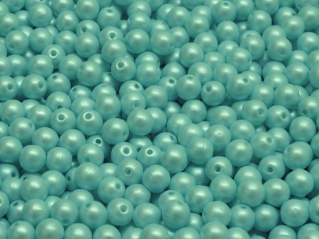 4mm Czech Round Druk Bead, Dark Green Pearl, 50 pieces Cheap