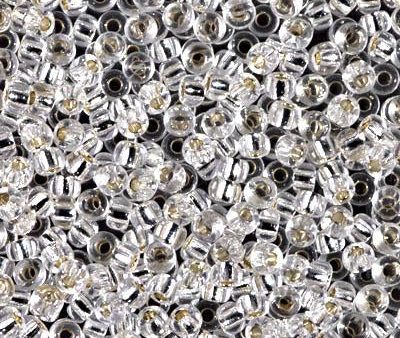 Miyuki 8 Round Seed Bead, 8-1, Silver Lined Crystal, 10 grams Online Sale