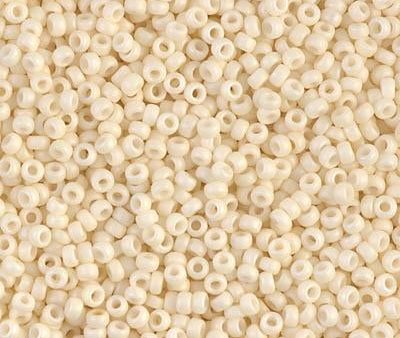 Miyuki 11 Round Seed Bead, 11-2021, Matte Opaque Cream Cheap