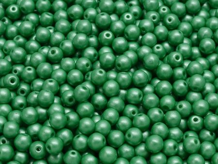 4mm Czech Round Druk Bead, Pearl Shine Light Green, 50 pieces Sale