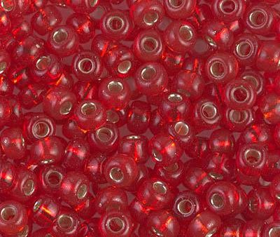 Miyuki 6 Round Seed Bead, 6-10, Silver Lined Red Orange (was 6-140S) Fashion