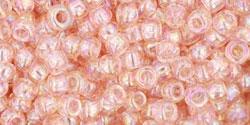 Toho 8 0 Round Japanese Seed Bead, TR8-169, Light Rose Transparent Rainbow For Sale