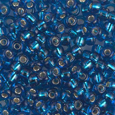 Miyuki 6 Round Seed Bead, 6-25, Silver Lined Capri Blue (was 6-149S) Online now