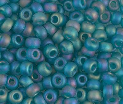 Miyuki 6 Round Seed Bead, 6-2405FR, Matte Transparent Teal AB, 10 grams Discount