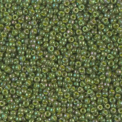 Miyuki 11 Round Seed Bead, 11-1897, Opaque Golden Olive Luster Cheap