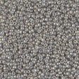 Miyuki 11 Round Seed Bead, 11-1865, Opaque Smoke Gray Luster on Sale