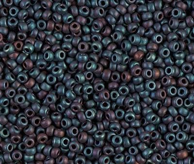 Miyuki 11 Round Seed Bead, 11-2018, Matte Metallic Indigo Iris Hot on Sale