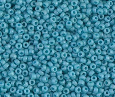 Miyuki 11 Round Seed Bead, 11-2029, Matte Opaque Turquoise Blue Luster Fashion