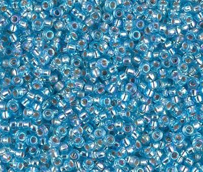 Miyuki 11 Round Seed Bead, 11-1018, Silver Lined Aqua AB Discount