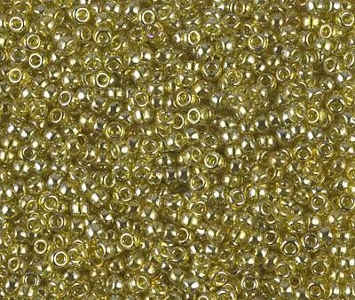 Miyuki 11 Round Seed Bead, 11-1889, Transparent Golden Olive Luster Online now