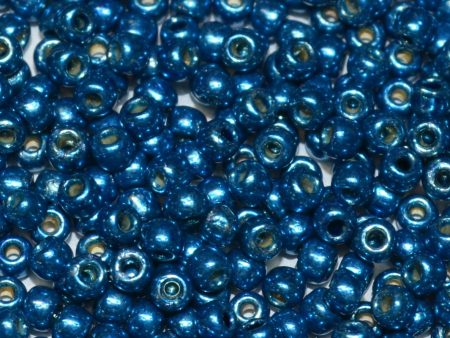 Toho 8 0 Round Japanese Seed Bead, TR8-584PF, Dark Teal Blue Galv PermaFinish Sale