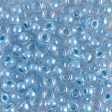 Miyuki 6 Round Seed Bead, 6-221, Sky Blue Lined Crystal Online now