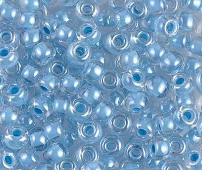 Miyuki 6 Round Seed Bead, 6-221, Sky Blue Lined Crystal Online now